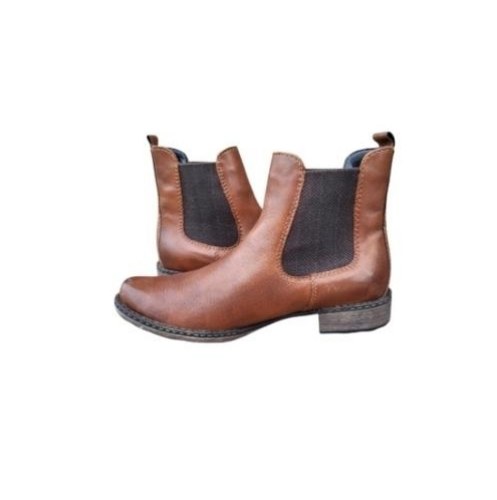 38 Reiker Remonte Chandra Leather Brown Chelsea Ankle Antistress Bootie Women 7 - Picture 8 of 11
